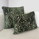 Rodeo Home Nixon Traditional Floral Cut Velvet Throw Pillow 18x24 & 23x23