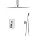 Ceiling Mount Shower System 16 Inch Shower Faucet Set with Handheld Shower Shower Faucet Kits with Pressure Balance Valve
