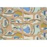 AWE - Tapis de jeu circuit - Playtime Brume du désert - 140 cm x 200 cm - Multicolor