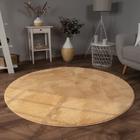Paco Home - Tapis Salon Adulte Poil Long Shaggy Lavable En Machine Moelleux Pelucheux Jaune 100 cm