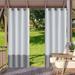 Waterproof Indoor Outdoor Curtains for Patio â€“Privacy Sun Blocking Grommet Curtain Panel Weatherproof UV Resistant Curtains for Gazebo Front Porch Pergola Gray/White W52 x L84 10 Panel