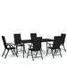 vidaXL Patio Dining Set Black Outdoor Furniture 3/5/7/9 Piece Multi Sizes