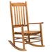 Ktaxon Outdoor Rocking Chair Outdoor Classic Wood Rocker Sturdy Wood Frame Porch Rocker for Cozy