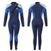 Owntop Women Wetsuit 3mm Neoprene Surfing Wet Suit Full Keep Warm Front Zip Diving Suits Body Protection for Diving Surfing Snorkeling Kayaking Swimming (Blue)