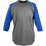 Rawlings Youth 3/4 Sleeve Performance Jersey | Graphite/Royal | LRG