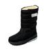 Winter Women s Snow Boots Platform Thick Plush Waterproof Motorcycle Boots Warm Mid-Calf Shoes