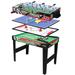 Blublu Park 4 in 1 Multi Combo Game Table Hockey Soccer Foosball Pool Table Tennis for Home Game Room Green 3 ft