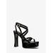 Michael Kors Paola Faux Patent Leather Sandal Black 7.5