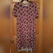 Lularoe Dresses | Lula Roe Short Sleeve Dress. Floral Print. Womens-Size Large | Color: Tan | Size: L