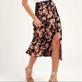 Free People Skirts | Free People Skirts Free People Retro Love In Midnight Combo Skirt 10 | Color: Black/Pink | Size: 10