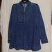 Free People Tops | Free People Medium Wash Long Sleeve Pin-Tuck Pleat Denim Tunic/Dress Sz X-Small | Color: Blue | Size: Xs