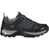 Wanderschuh CMP "Wmns Rigel Low Waterproof", Gr. 42, blau (navy, rosa), Leder, Textil, sportlich, Schuhe, wasserdicht
