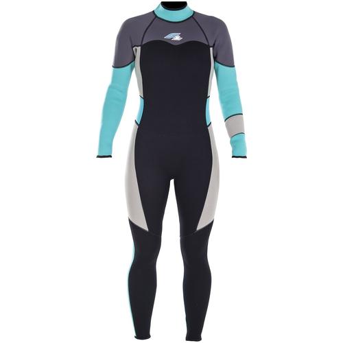 Neoprenanzug F2 ""Neoprene Gipsy Women"" Sportanzüge Gr. L, blau (grau, schwarz, türkis)