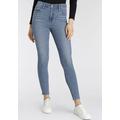 Skinny-fit-Jeans LEVI'S "720 High Rise" Gr. 29, Länge 34, blau (light indigo) Damen Jeans Röhrenjeans