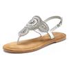 Zehentrenner LASCANA, Damen, Gr. 42, silber (silberfarben), Obermaterial: 80% Synthetik, 20% Schafsleder. Futter: 100% Schafsleder. Decksohle: 100% Ziegenleder. Laufsohle: 100% Synthetik, bestickt, feminin, Schuhe, Sandale, Pantolette in...
