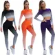 Ensemble d'entraînement nickel é pour femme pantalon de sport vêtements de fitness yoga