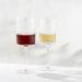 JoyJolt Ribbed Glass Wine Glasses Set Glass in Red | 9.25 H x 3.2 W in | Wayfair JG10300