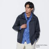 Men's Pocketable Uv Protection 3D Cut Parka with Water-Repellent | Navy | 2XL | UNIQLO US