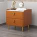 Everly Quinn Modern Bedroom Nightstand w/ 2 Drawers Wood/Upholstered in Brown | 20 H x 20 W x 16 D in | Wayfair 02E51627CBE344C98468C8396B51E0B7