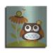 Millwood Pines Owl Looking at Snail by Nancy Lee - Unframed Print on Metal in Brown/Green | 12 H x 12 W x 0.13 D in | Wayfair