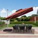 Arlmont & Co. Justhin 132" Square Cantilever Umbrella Metal in Red | 108 H x 132 W x 132 D in | Wayfair 7AC72E15CB0243088FDDF76A736CFEBC