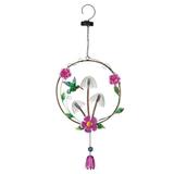 Regal Art & Gift 13236 - 29" Hummingbird Mushroom Burst Hanging Solar Light