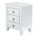 Latitude Run® 3 - Drawer Nightstand in White Wood in Brown/White | 26.25 H x 20.25 W x 14.5 D in | Wayfair CF6D7F85792E4EEE89363D0F2115CF88