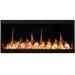 LiteDeer Homes HD LED Smart Electric Fireplace w/ Crystal Stone or Amber Glass in Black | 16.75 H x 45 W x 8 D in | Wayfair ZEF45XC