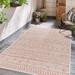 Pink 144 x 106 x 0.05 in Area Rug - The Twillery Co.® Granby Raoul Scout Indoor/Outdoor Area Rug Polypropylene | 144 H x 106 W x 0.05 D in | Wayfair