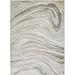 Brown 108 x 79 x 0.05 in Area Rug - Everly Quinn Dieter Abstract Gray Area Rug Polyester | 108 H x 79 W x 0.05 D in | Wayfair
