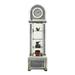 Grandfather Clock with 1 Drawer and Mirror Frame, Silver