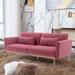 Modern Loveseat Sofa Comfort Velvet Upholstered Convertible Futon Sofa & Sofa Bed