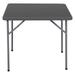 ICEBERG 65257 Square Folding Table, 34 in W, 34 in L, 30 in H, Charcoal