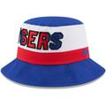 Men's New Era White/Royal Philadelphia 76ers Back Half Bucket Hat