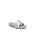 Women's Restore Slide Sandal by Ryka in Silver (Size 8 M)