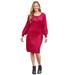 Plus Size Women's Liz&Me® Boatneck Sweater Dress by Liz&Me in Classic Red (Size 4X)