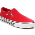 Vans Shoes | Men's Vans Asher Slip-On Skate Shoes | Color: Red | Size: 12