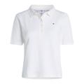 Tommy Hilfiger Damen Poloshirt 1985 REG PIQUE POLO SS, weiss, Gr. M