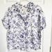 Anthropologie Tops | Anthropologie | Cynthia Rowley Linen Blue & White Floral Blouse | Color: Blue/White | Size: S
