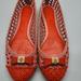 Tory Burch Shoes | $275 Tory Burch Pink/Orange Woven Carlyle Ballerina Flats Shoes, Sz 6,5 | Color: Orange/Pink | Size: 6.5