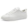 Sneaker TAMARIS, Damen, Gr. 38, weiß, Lederimitat, casual, Schuhe, im Basic-Look, Freizeitschuh, Halbschuh, Schnürschuh