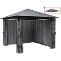 Pavillon KONIFERA "Athen" Pavillons Gr. B/H/T: 300 cm x 250 cm x 300 cm, grau Pavillons