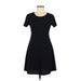 Rabbit Rabbit Rabbit Designs Casual Dress - A-Line: Black Solid Dresses - Women's Size 6