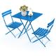 Ensemble table et chaises de jardin et 2 chaises acier- mobilier de jardin, meuble de jardin, salon