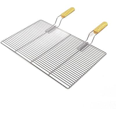 Wiltec - bbq Grillrost Eckig 67x40cm aus Hochwertigem Edelstahl mit Handgriffen für Gasgrill, Image