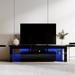 Modern Black TV Stand, 20 Colors LED TV Stand