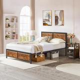 17 Stories Moretaine 3 Piece Bedroom Set Wood Bed Frame & Nightstand Set w/ USB Ports | 39.3 H x 62.9 W x 82 D in | Wayfair