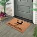 The Holiday Aisle® Hazal Natural Coir Doormat 28 in. x 18 in. Indoor & Outdoor Coir Mat Decoration Coir in Brown | 18 H x 28 W x 0.65 D in | Wayfair