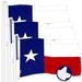 G128 3 Pack: Texas TX State Flag | 5x8 Ft | ToughWeave Series Embroidered 300D Polyester | Embroidered Design Indoor/Outdoor Brass Grommets