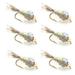 The Fly Fishing Place Bead Head Nymph Fly Fishing Flies - Flashback Gold Ribbed Hare s Ear Trout Fly - Nymph Wet Fly - 6 Flies Hook Size 14